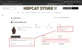 HepCat Store coupon verification screenshot