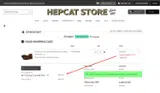 HepCat Store coupon verification screenshot