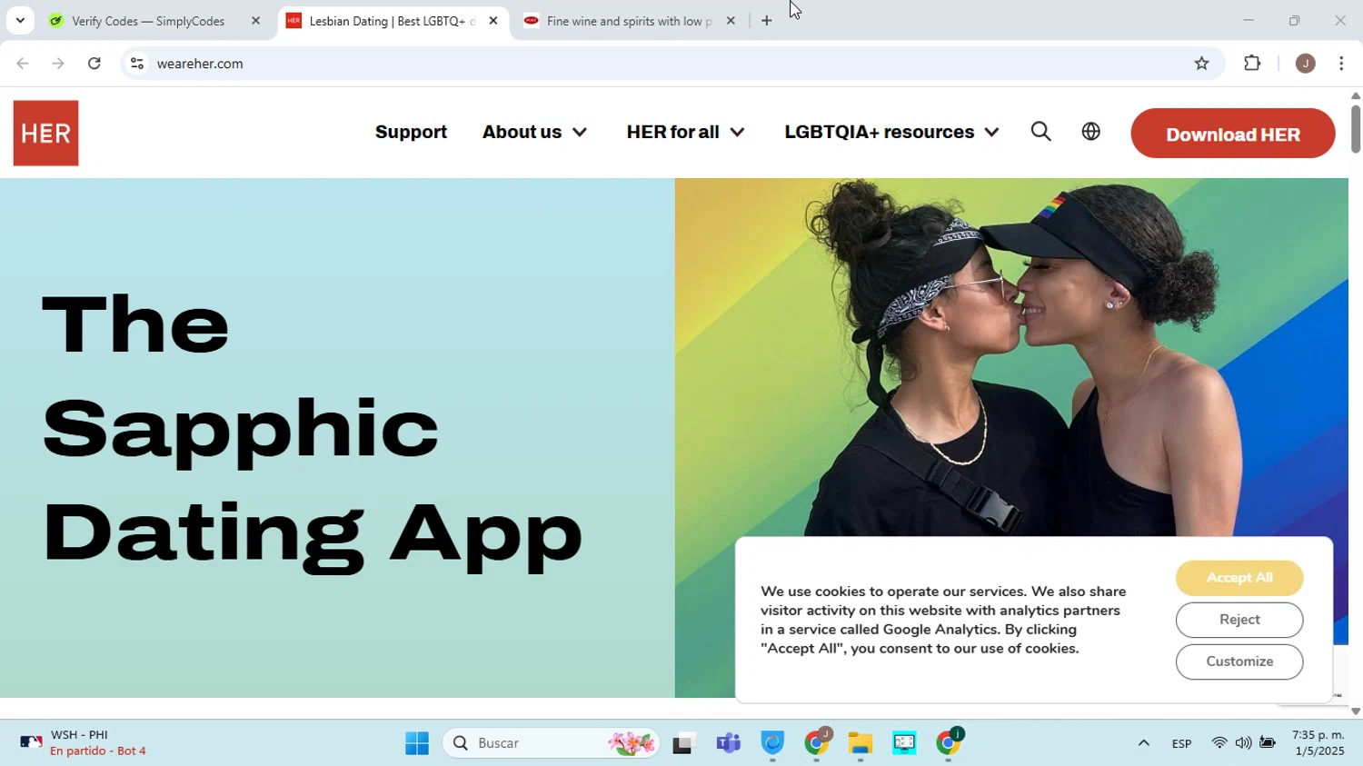 Her promo code screenshot showing code MOM20 applied at Her checkout page. Uploaded by SimplyCodes community member jorgejavierherrera on May 1, 2025