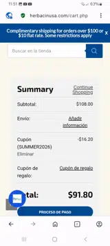 SUMMER2026 coupon verification screenshot