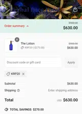 krp20 coupon verification screenshot