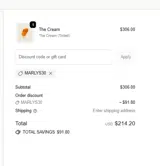MARLYS30 coupon verification screenshot