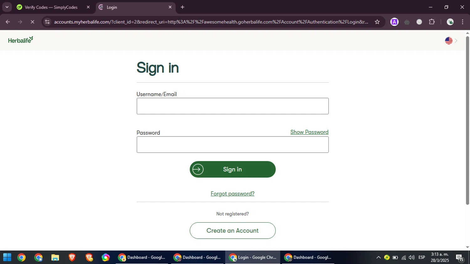 Herbalife discount code screenshot showing code ACHIEVEYOURGOALS applied at Herbalife checkout page. Uploaded by SimplyCodes community member SmartMaverick5327 on Mar 28, 2025