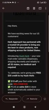 Herb Approach coupon verification screenshot