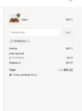 schedule coupon verification screenshot