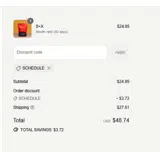 schedule coupon verification screenshot
