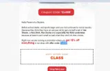 CLASS coupon verification screenshot