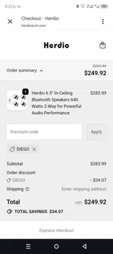 DIEGO coupon verification screenshot
