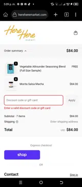 MACHA10 coupon verification screenshot
