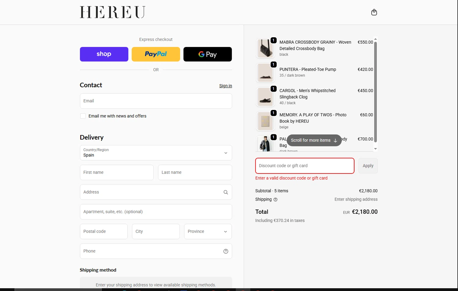 Hereu discount code screenshot showing code PRIVATESALEAW25 applied at Hereu checkout page. Uploaded by SimplyCodes community member CashCollector4199 on Dec 2, 2025
