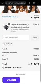 SS10 coupon verification screenshot