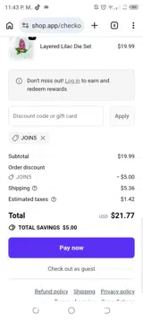 JOIN5 coupon verification screenshot