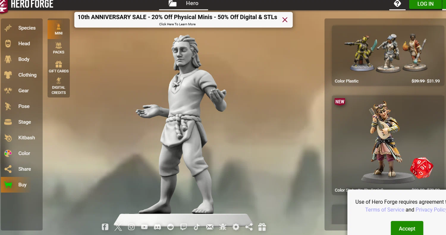 where to use Hero Forge promo code box