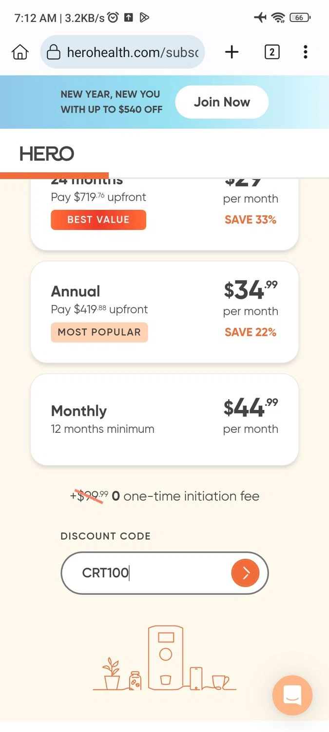 Hero Health Promo Codes - $100 Off | September 2024