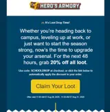 SCHOOLDROP coupon verification screenshot