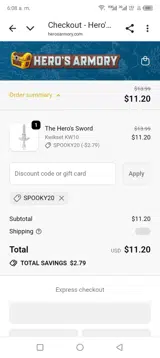 SPOOKY20 coupon verification screenshot
