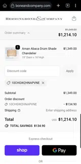 10CHGW2HNAPVNE coupon verification screenshot