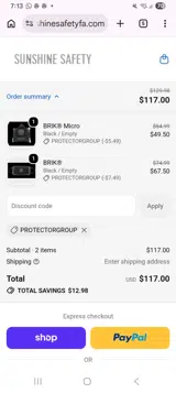 Herrington Arms coupon verification screenshot