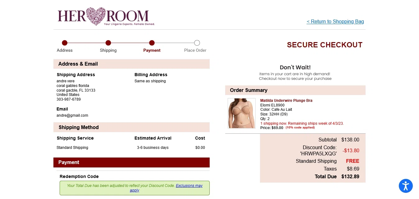 HerRoom Coupons 25 Off September 2024