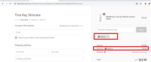 Hers checkout page showing Hers promo code box | Screenshot taken by SimplyCodes community member on Aug 11, 2020