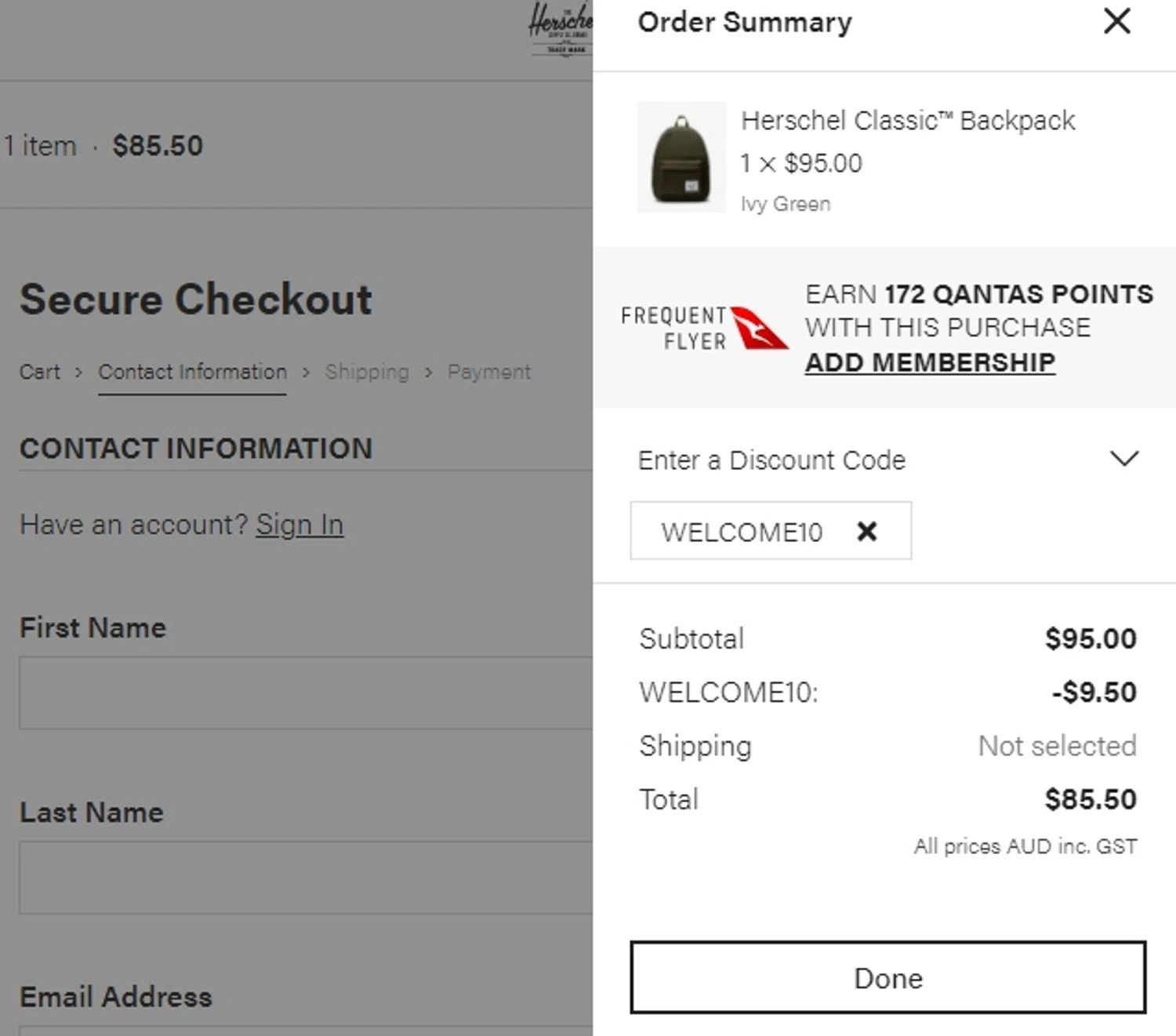 Herschel Supply Co. Discount Codes - $10 Off | January 2025