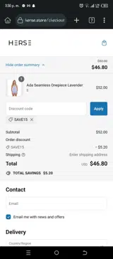 Save15 coupon verification screenshot