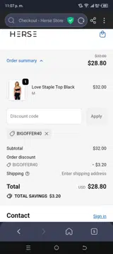 bigoffer40 coupon verification screenshot