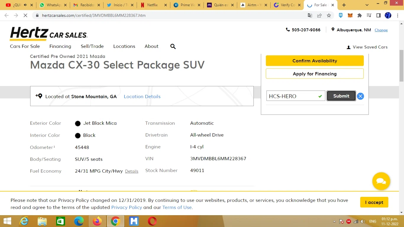 how to use Hertz Car Sales coupons