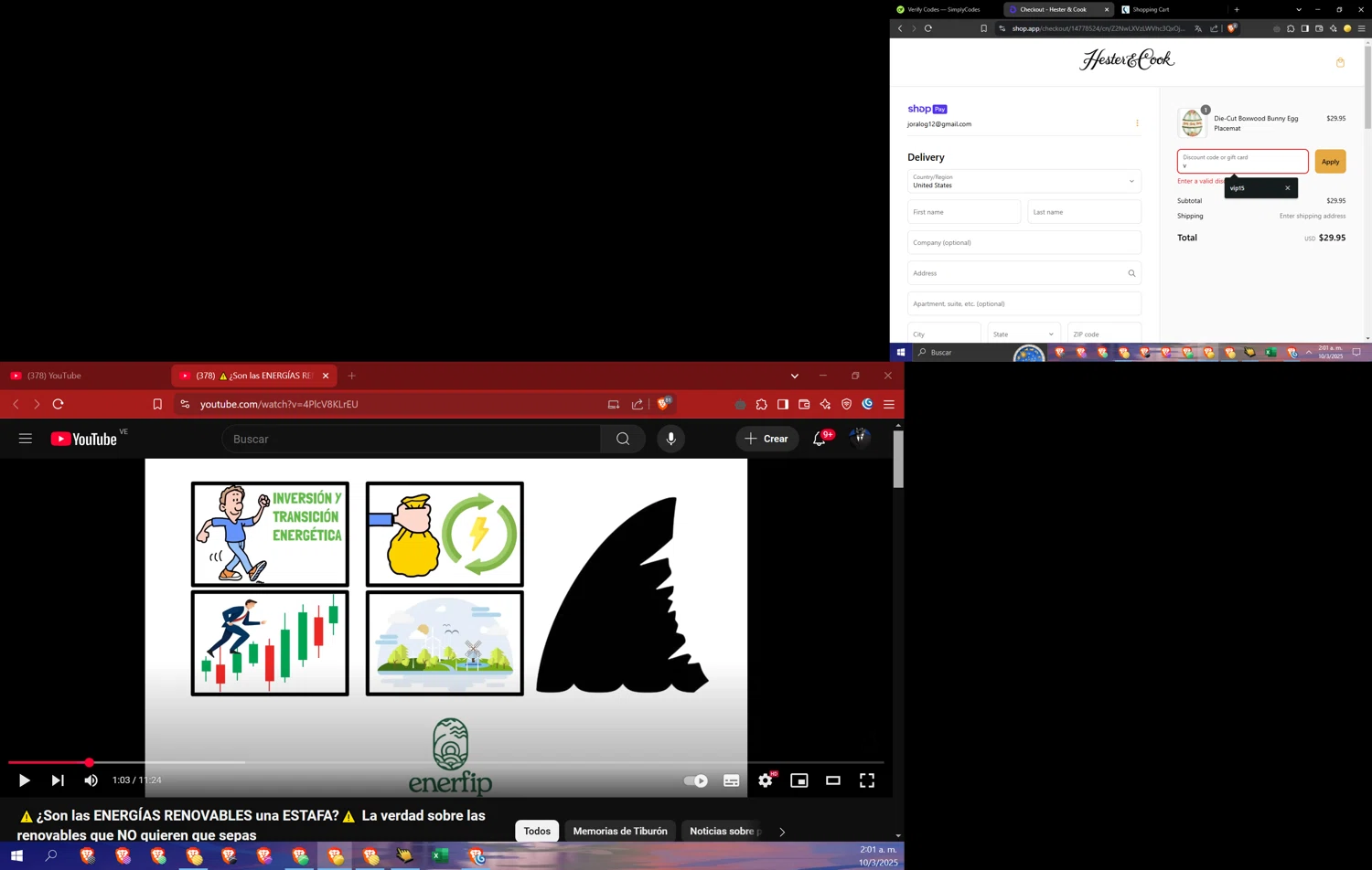 Hester & Cook promo code screenshot showing code SPRING25 applied at Hester & Cook checkout page. Uploaded by SimplyCodes community member SwiftShopper261 on Mar 10, 2025
