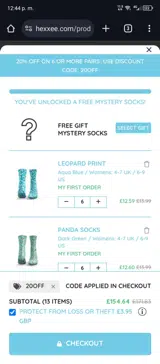 20OFF coupon verification screenshot