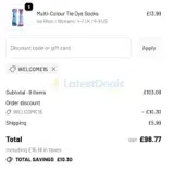 WELCOME15 coupon verification screenshot