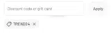 TREND24 coupon verification screenshot