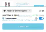 NEEDSOMEFUNKYSOCKS coupon verification screenshot