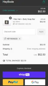 HeyBode coupon verification screenshot
