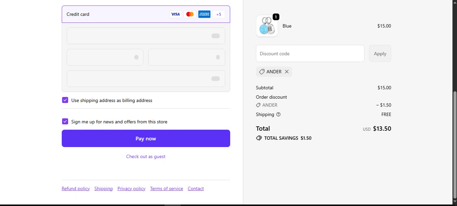 HeyBuddy discount code screenshot showing code ANDER applied at HeyBuddy checkout page. Uploaded by SimplyCodes community member noworries on Oct 22, 2025