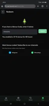 Hey Cash coupon verification screenshot
