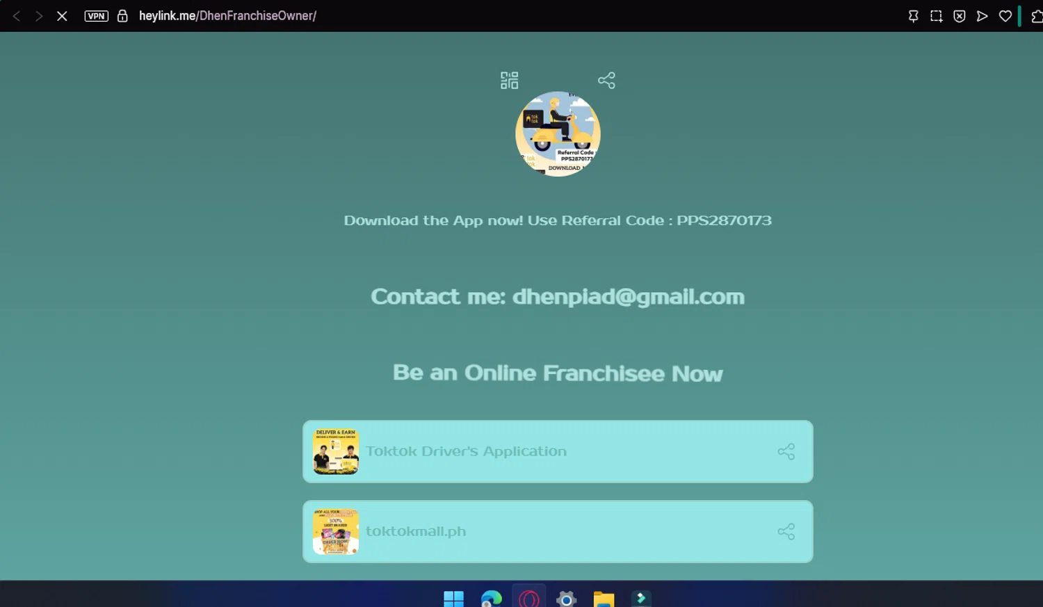 HeyLink.me promo code screenshot showing code PPS2870173 applied at HeyLink.me checkout page. Uploaded by SimplyCodes community member chepipi on Jun 1, 2025
