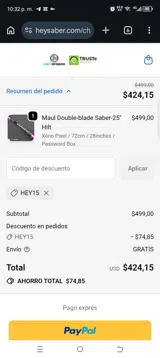 Hey15 coupon verification screenshot