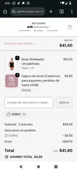 ADBKS coupon verification screenshot