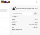 SALE20 coupon verification screenshot