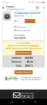S1kdemon coupon verification screenshot