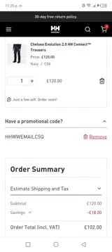 HHWWEMAILC5Q coupon verification screenshot