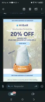 Earthday coupon verification screenshot