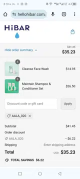 AALA_020 coupon verification screenshot