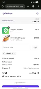 SLEEP-A3X coupon verification screenshot