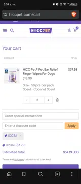 iccsa coupon verification screenshot