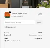 Hidden Grounds Coffee coupon verification screenshot