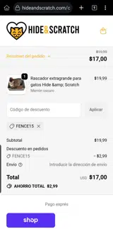 FENCE15 coupon verification screenshot