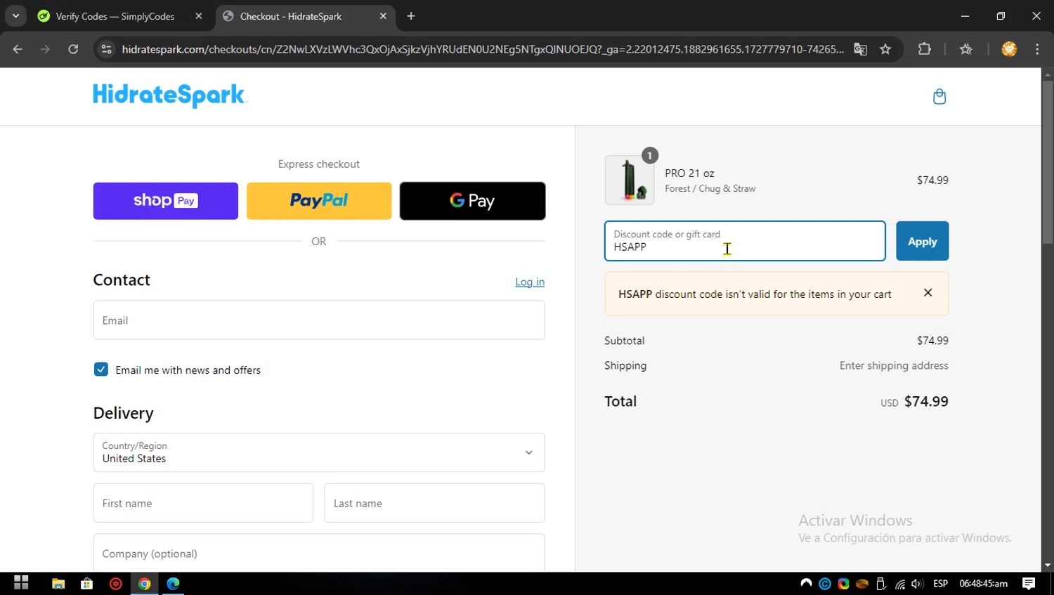 how to use Hidrate Spark coupons
