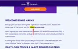 High 5 Casino coupon verification screenshot